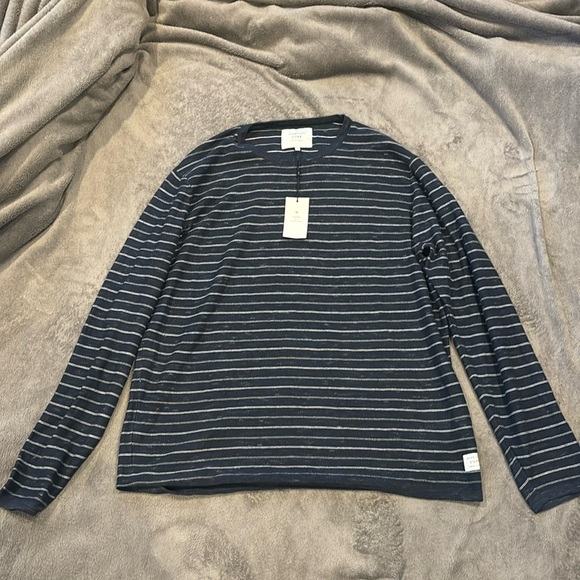 Men’s Jack & Jones Jcolope knit crew neck. Navy and white stripe. Xxl. NWT - Picture 1 of 10
